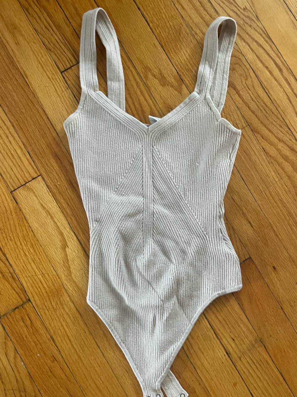 Abercrombie & Fitch Tab Elevated Ribbed V-Neck Bodysuit Size Small